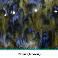 Effect glazuur: Groen met Pauw