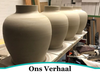 Een foto van onafgewerkte lampenvoeten. Deze knop leidt naar de pagina 