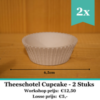 2 theeschotels van keramiek om zelf te schilderen. Workshop prijs: €12,50. Losse Prijs: €5,-